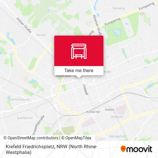 Krefeld Friedrichsplatz map