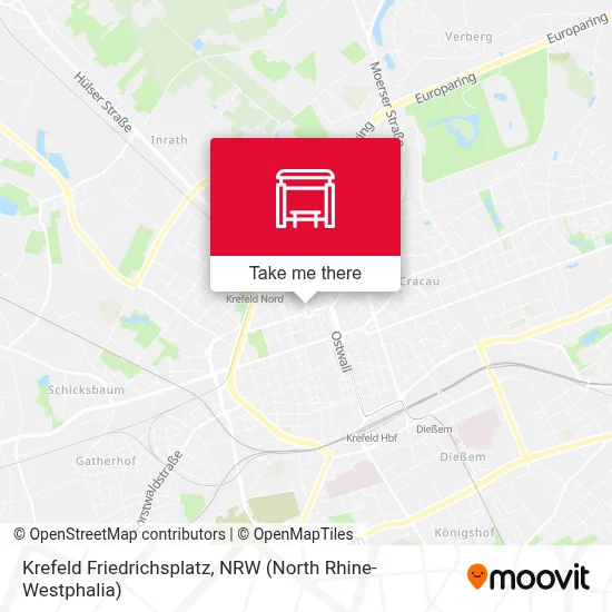 Krefeld Friedrichsplatz map