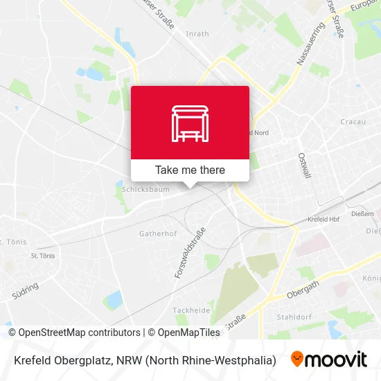 Krefeld Obergplatz map