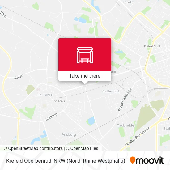 Krefeld Oberbenrad map