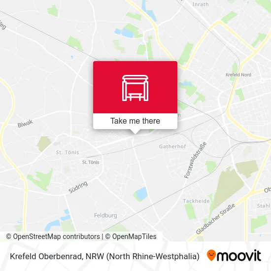 Krefeld Oberbenrad map