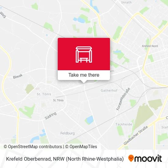 Krefeld Oberbenrad map