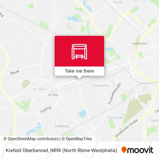 Krefeld Oberbenrad map