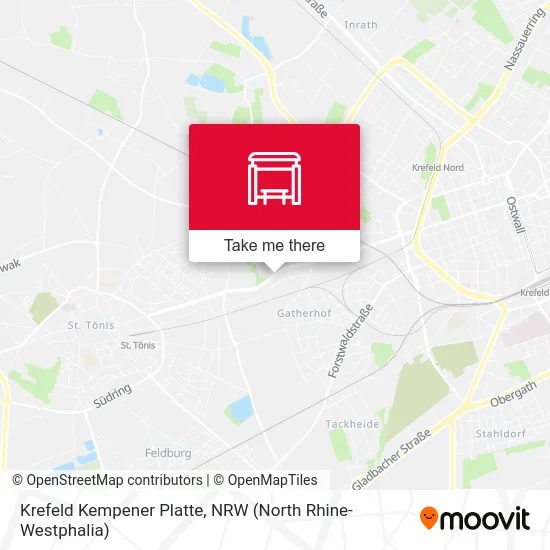 Krefeld Kempener Platte map