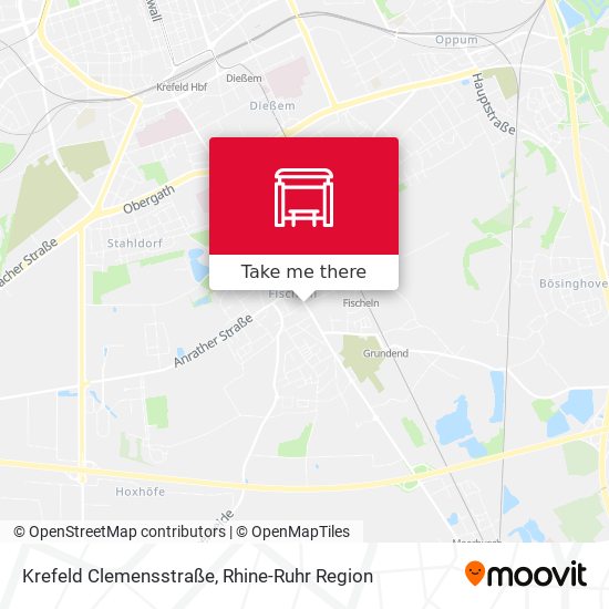 Krefeld Clemensstraße map