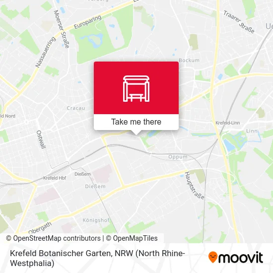Krefeld Botanischer Garten map