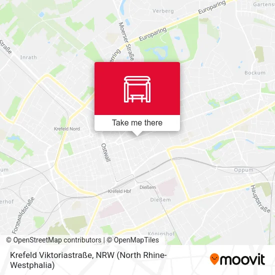 Карта Krefeld Viktoriastraße