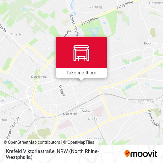 Карта Krefeld Viktoriastraße