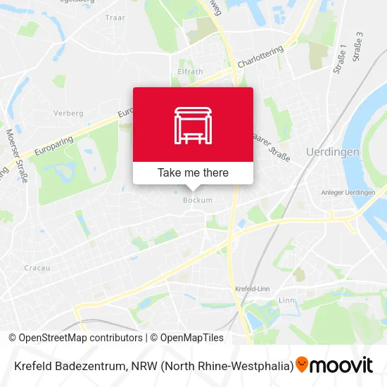 Карта Krefeld Badezentrum