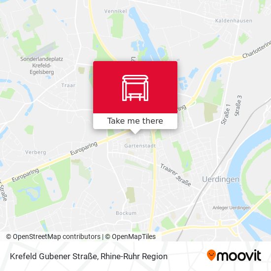 Krefeld Gubener Straße map