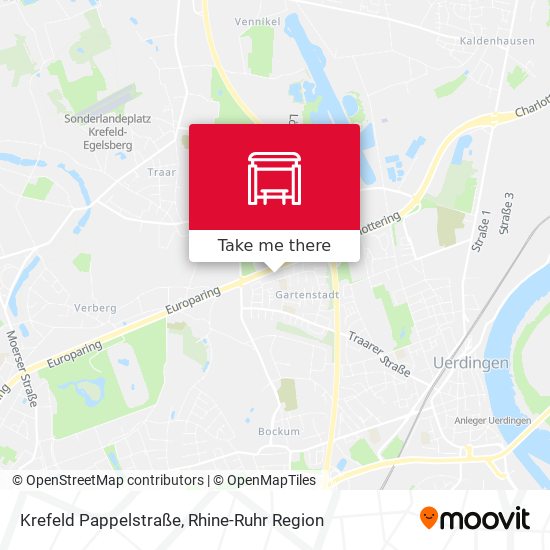 Krefeld Pappelstraße map