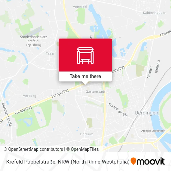 Krefeld Pappelstraße map