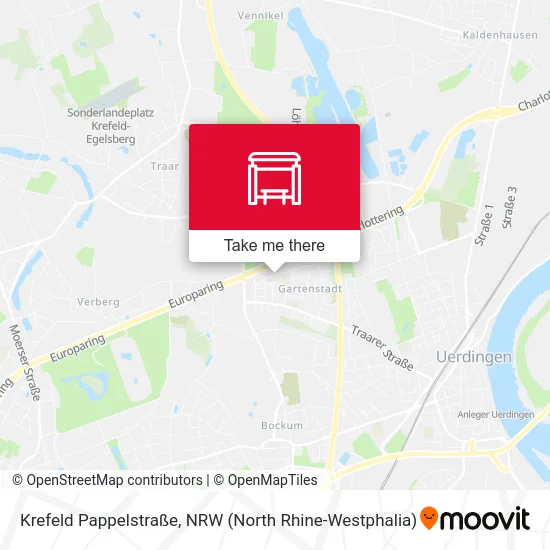 Krefeld Pappelstraße map