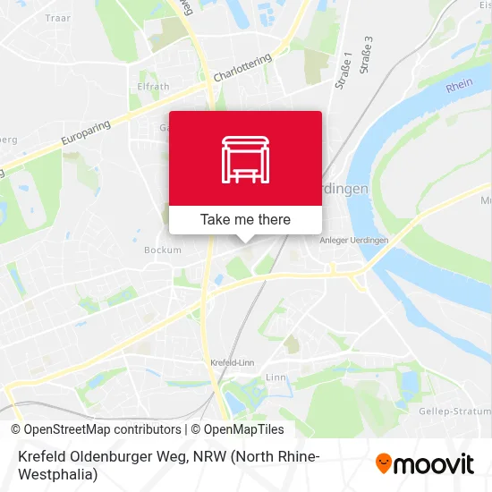 Krefeld Oldenburger Weg map