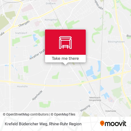 Krefeld Büdericher Weg map