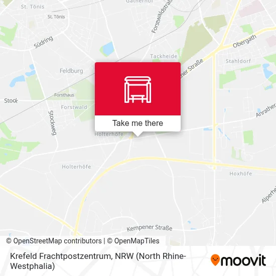 Krefeld Frachtpostzentrum map