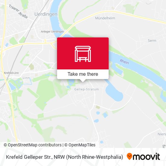 Карта Krefeld Gelleper Str.