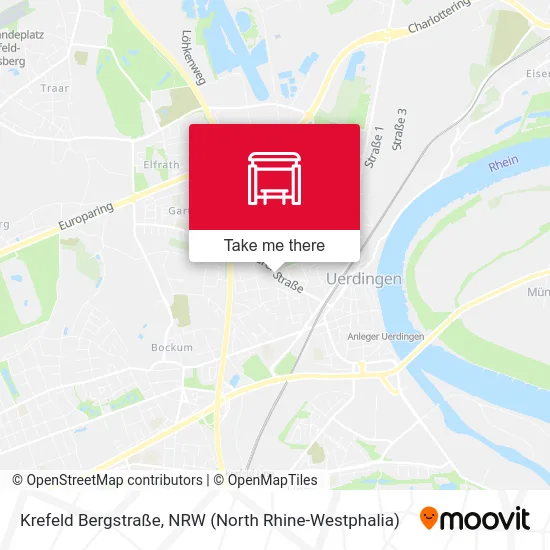 Krefeld Bergstraße map