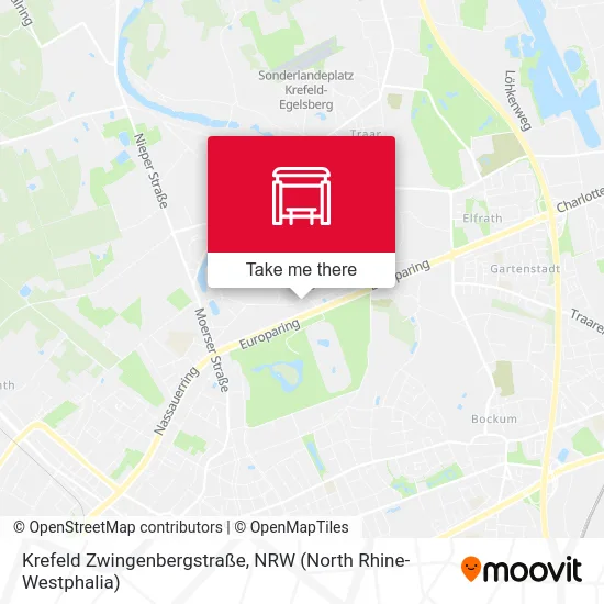Krefeld Zwingenbergstraße map