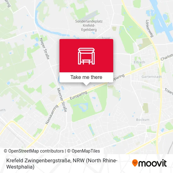 Krefeld Zwingenbergstraße map