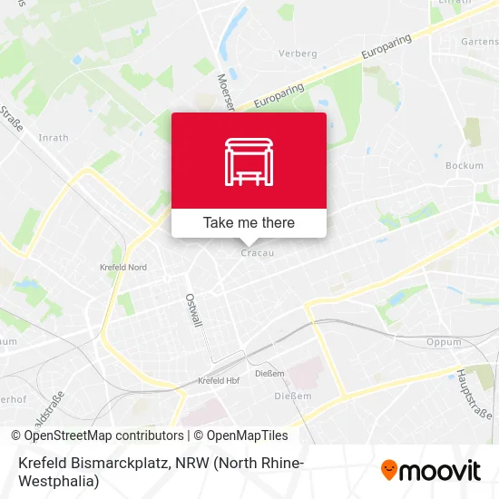 Карта Krefeld Bismarckplatz