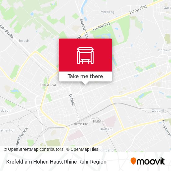 Krefeld am Hohen Haus map