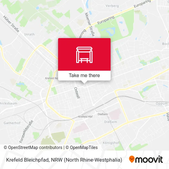 Карта Krefeld Bleichpfad