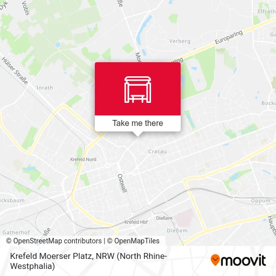 Карта Krefeld Moerser Platz
