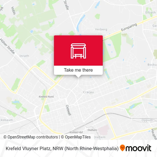Карта Krefeld Vluyner Platz