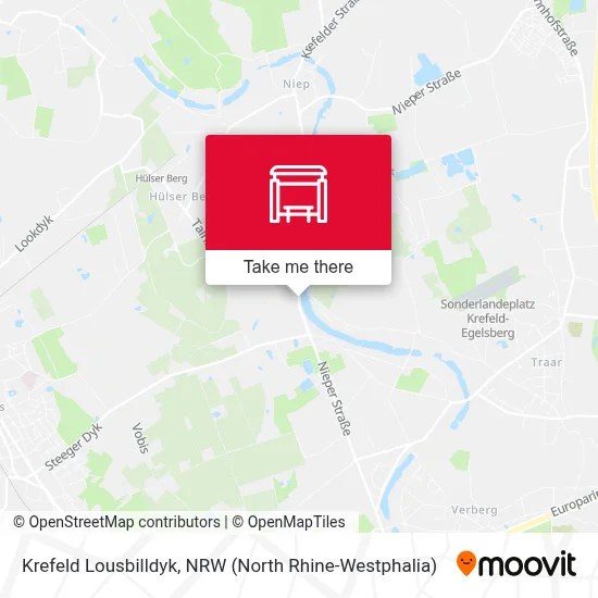 Krefeld Lousbilldyk map