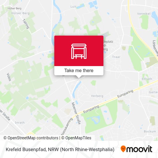 Карта Krefeld Busenpfad