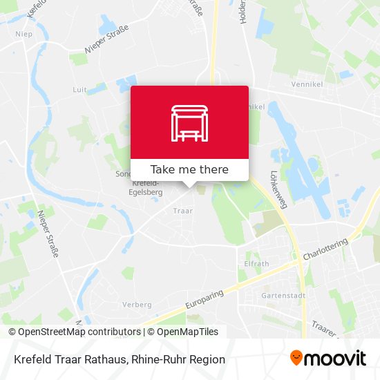 Krefeld Traar Rathaus map