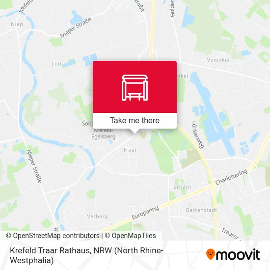 Krefeld Traar Rathaus map