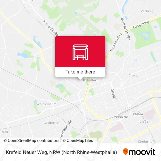 Krefeld Neuer Weg map