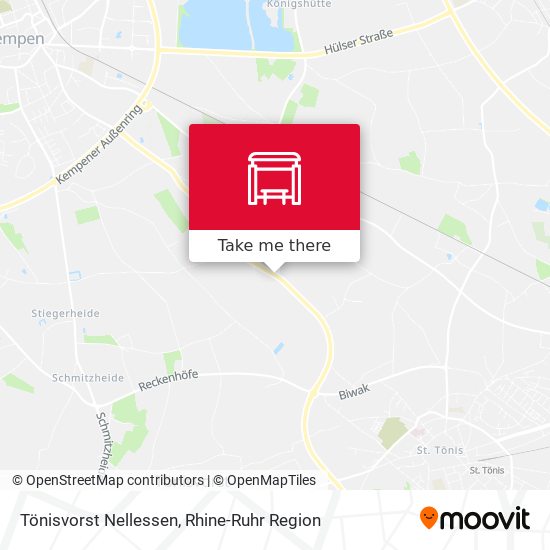 Tönisvorst Nellessen map