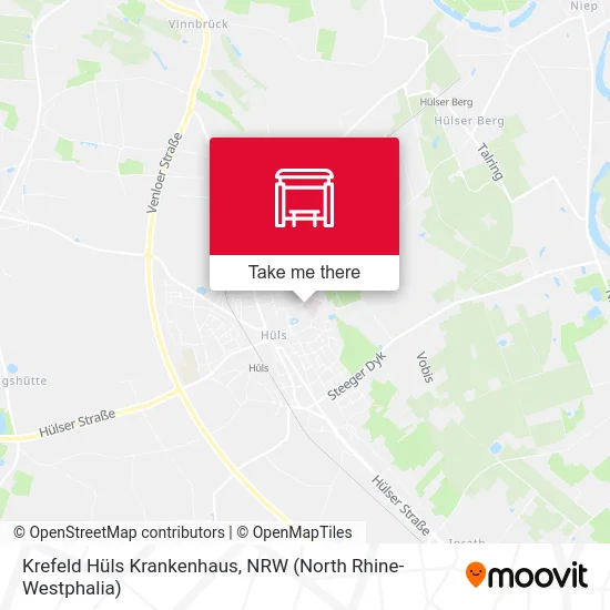 Карта Krefeld Hüls Krankenhaus