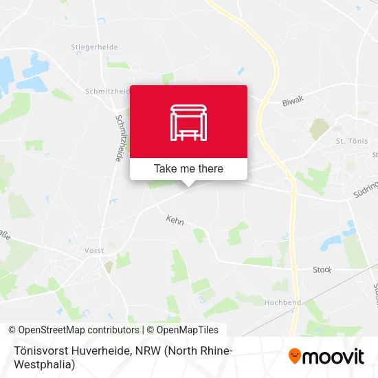 Карта Tönisvorst Huverheide