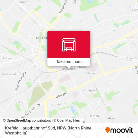 Карта Krefeld Hauptbahnhof Süd