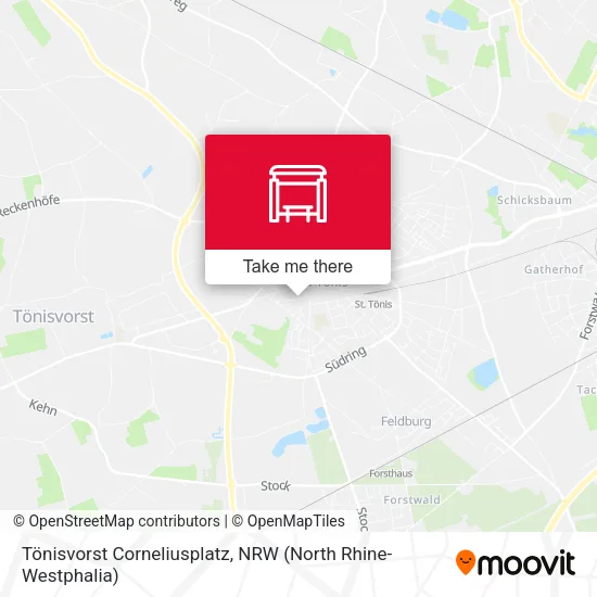 Карта Tönisvorst Corneliusplatz