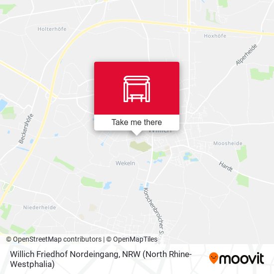 Willich Friedhof Nordeingang map