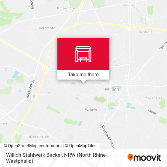 Willich Stahlwerk Becker map