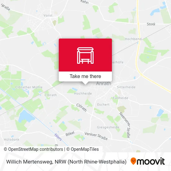 Willich Mertensweg map