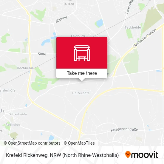 Krefeld Rickenweg map