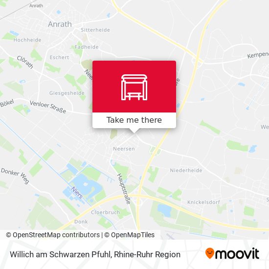 Willich am Schwarzen Pfuhl map