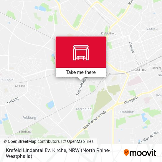 Krefeld Lindental Ev. Kirche map