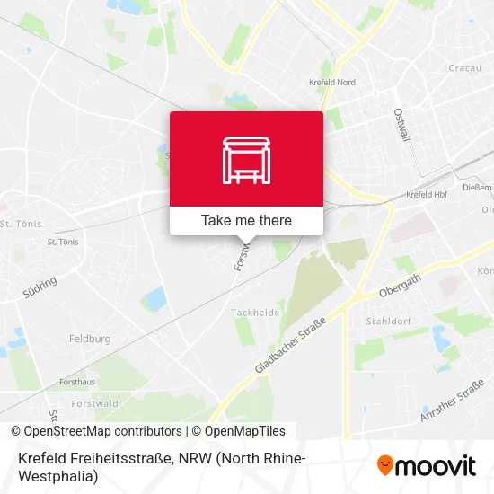 Карта Krefeld Freiheitsstraße