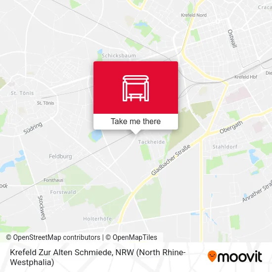 Карта Krefeld Zur Alten Schmiede