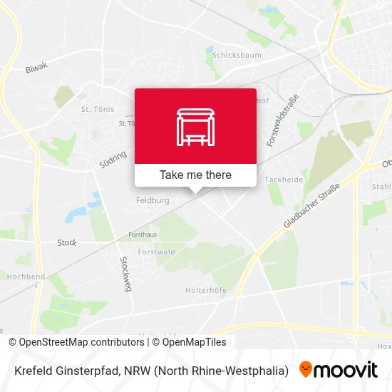 Krefeld Ginsterpfad map