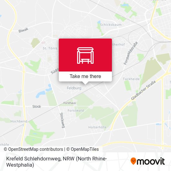 Krefeld Schlehdornweg map