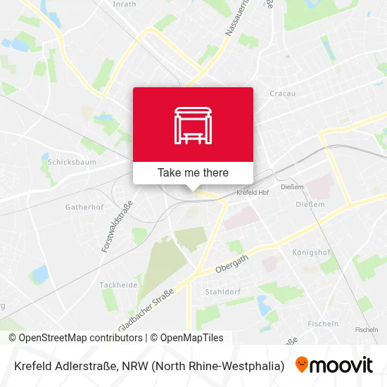 Krefeld Adlerstraße map